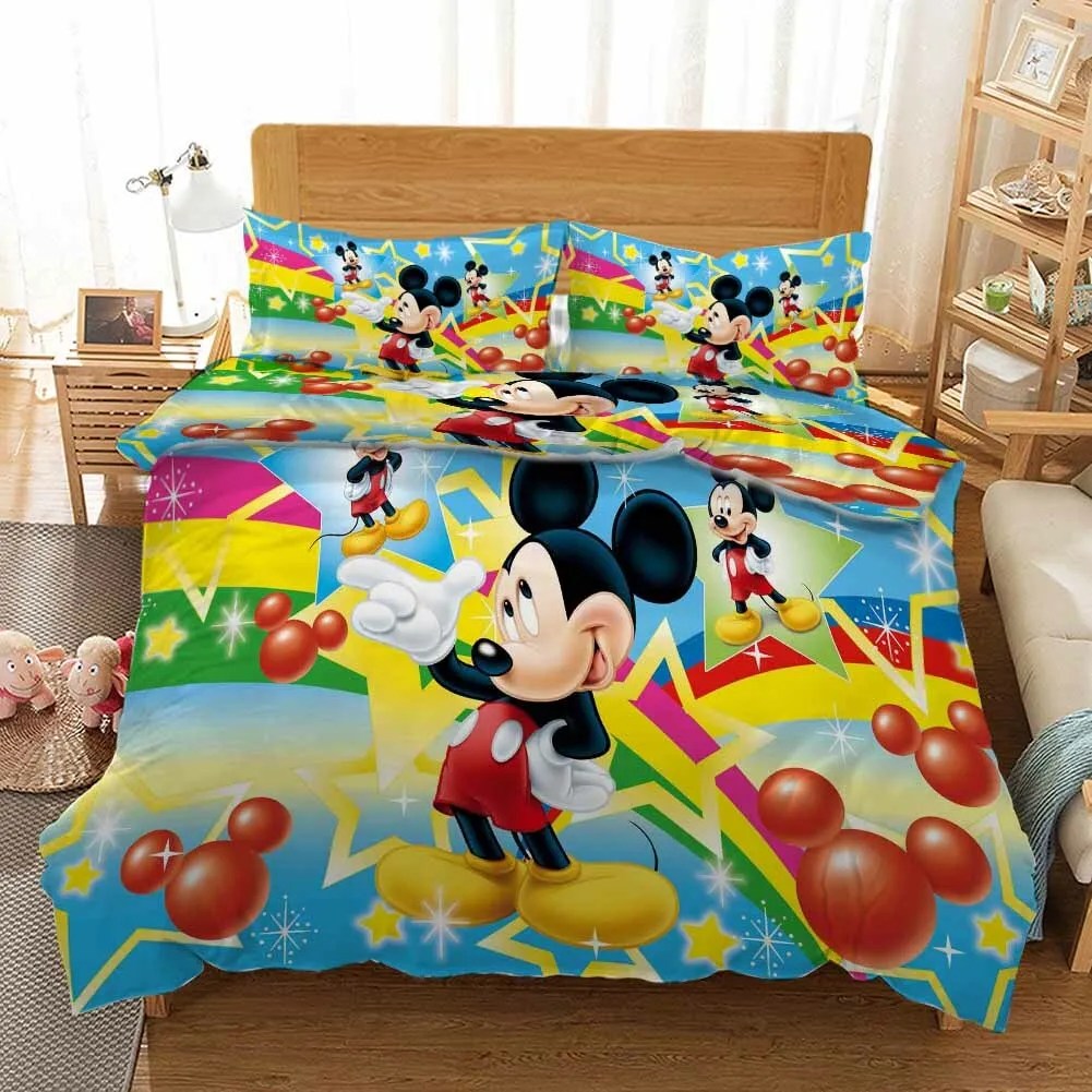 Colorful Cartoon Character Bedding Set - Soft, Cozy &amp; Fun For Kids' Rooms - Twin/Full Sizes Available