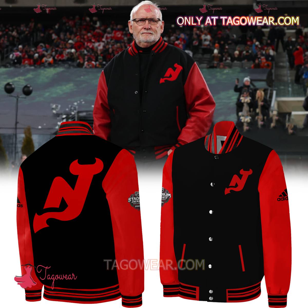 Nhl New Jersey Devils Stadium Series 2024 Baseball Jacket
