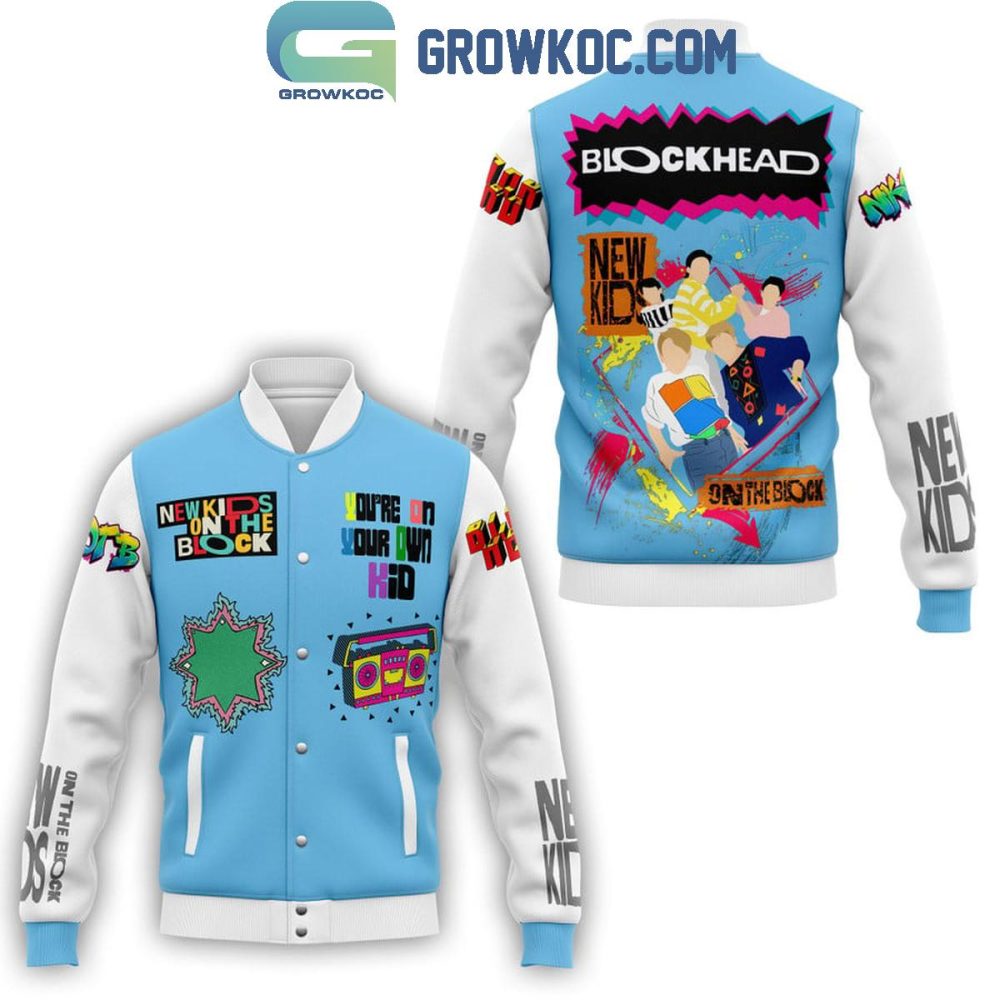Retro 90S Varsity Jacket - New Kids Blockhead Design - Unisex Streetwear