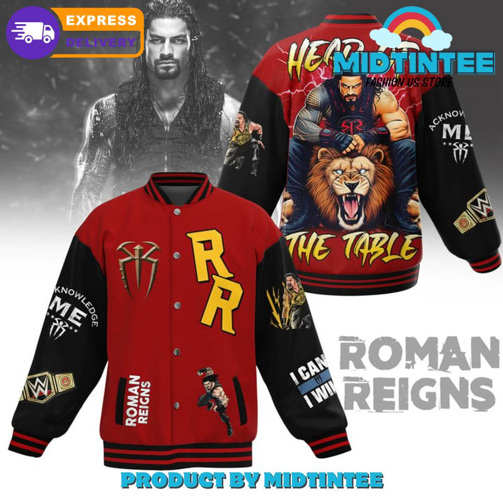 Roman Regins Head Of The Table Baseball Jacket