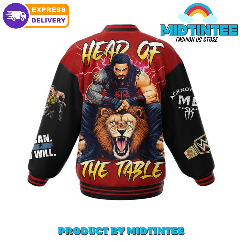 Roman Regins Head Of The Table Baseball Jacket
