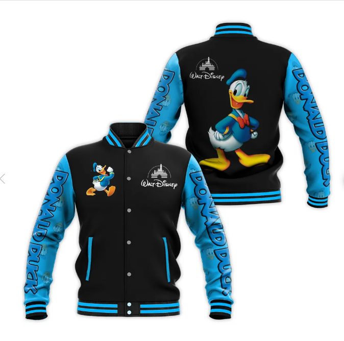 Stylish Donald Duck Varsity Jacket - Official Disney Merchandise, Men'S &amp; Women'S Sizes, Perfect Gift!
