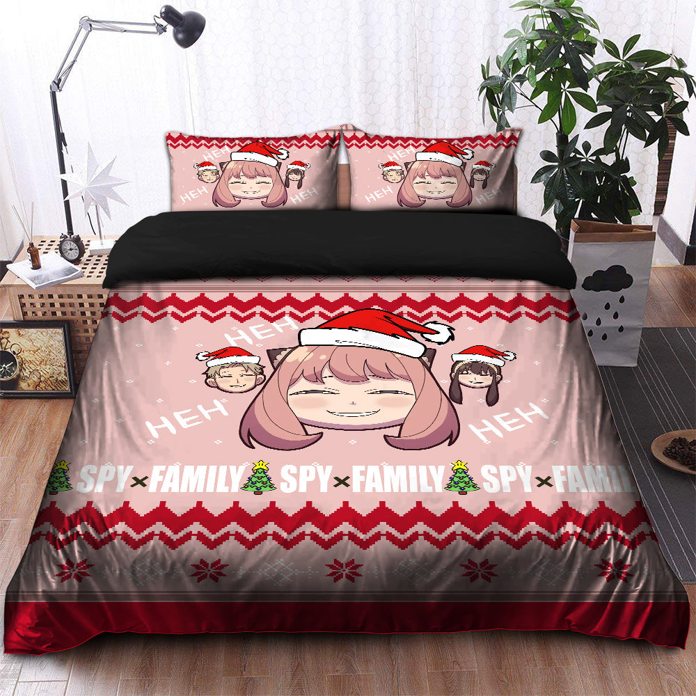 Spy X Family Anya Funny Christmas Bedding Set Duvet Cover And 2 Pillowcases