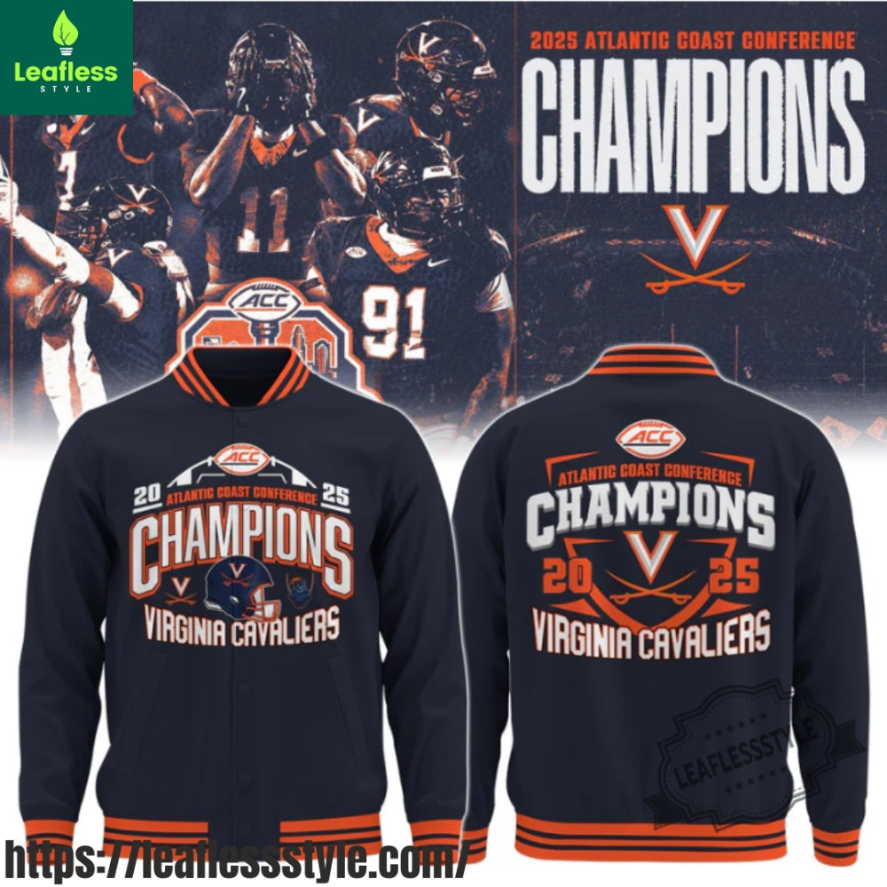 Virginia Cavaliers Football 2025 Acc Champs Baseball Jacket