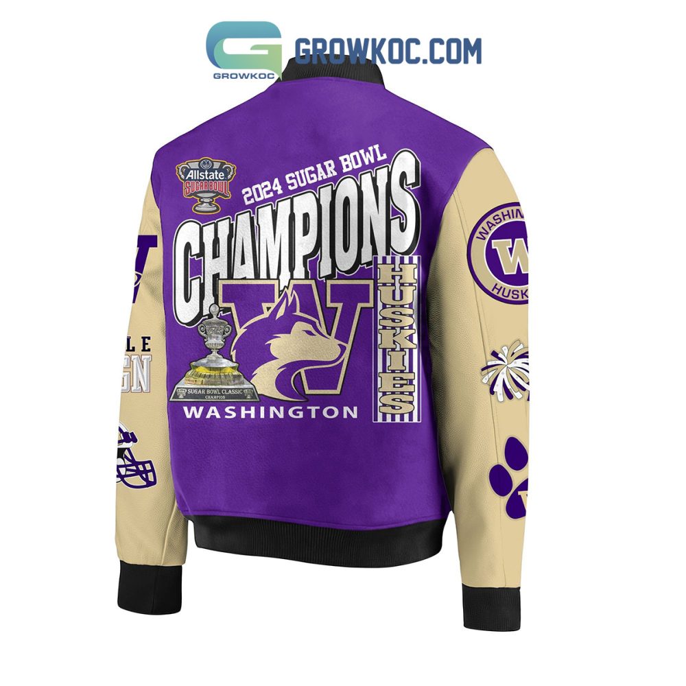 2024 Sugar Bowl Champions Jacket - Washington Huskies Varsity Bomber - Limited Edition