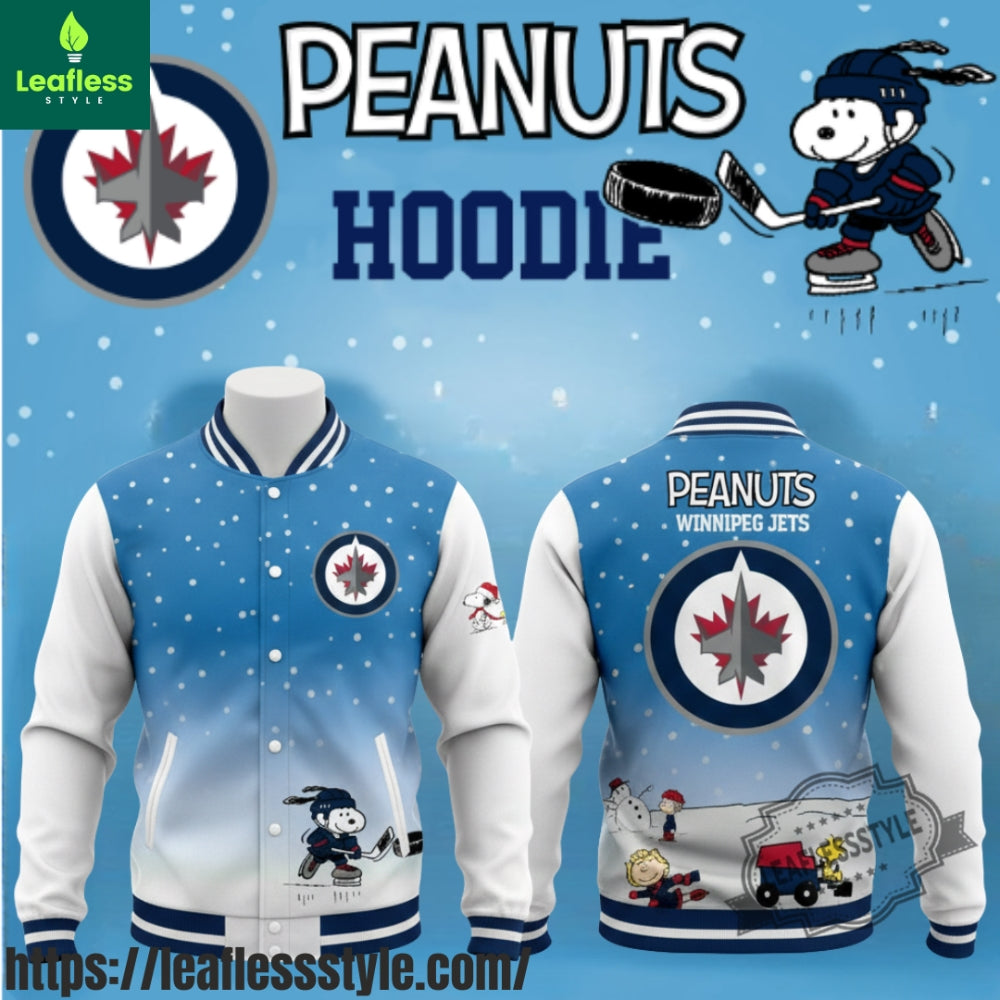 Winnipeg Jets Hockey Peanuts Baseball Jacket