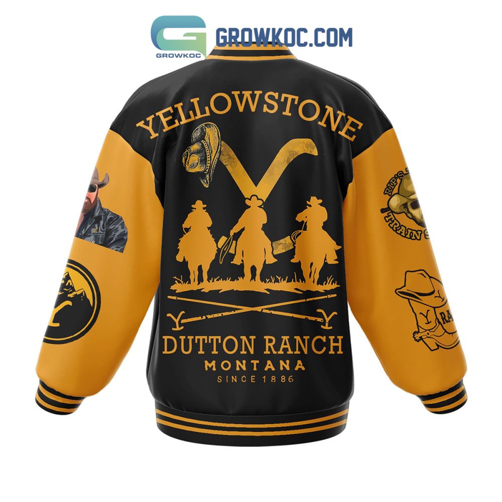 Yellowstone Dutton Ranch Varsity Jacket - Stylish Cowboy Design, Black &amp; Yellow