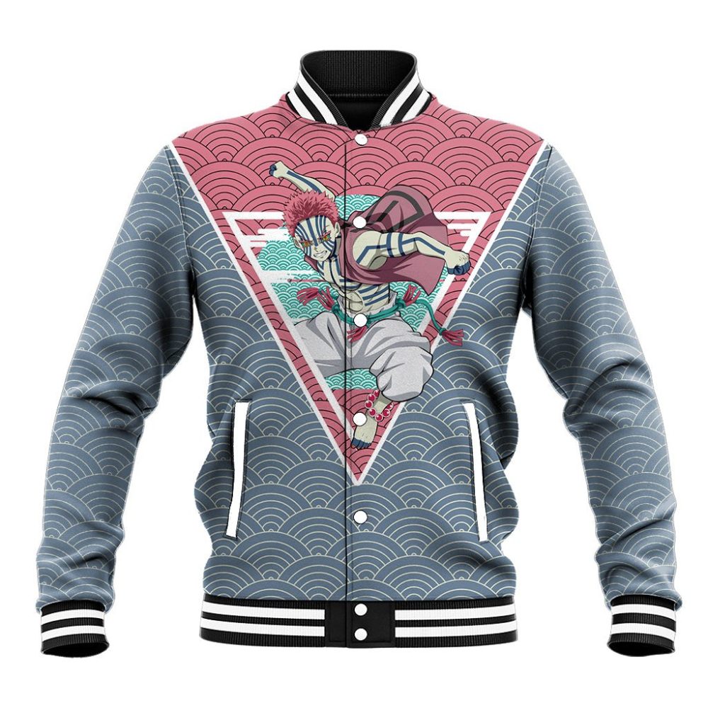 Akaza - Demons Layer Baseball Jacket Anime Mix Japan Pattern Style Ts04