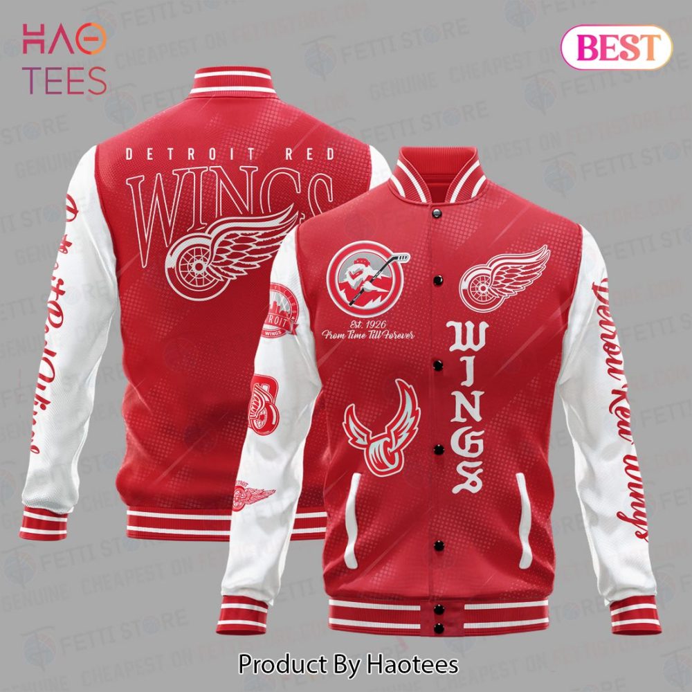 Stylish Detroit Red Wings Varsity Jacket - Premium Quality Fan Gear By Haotees