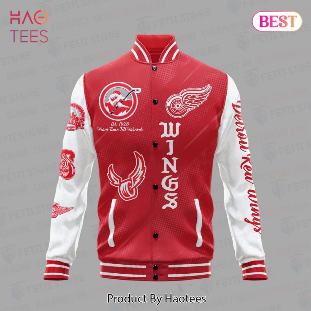 Detroit Red Wings Varsity Jacket – Stylish Fan Gear By Haotees, Perfect For Hockey Enthusiasts