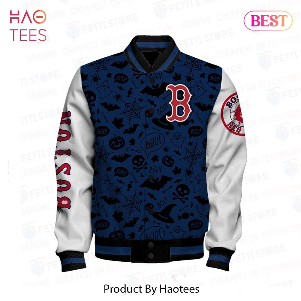 Limited Edition Boston Skull Varsity Jacket - Stylish Baseball Fan Apparel