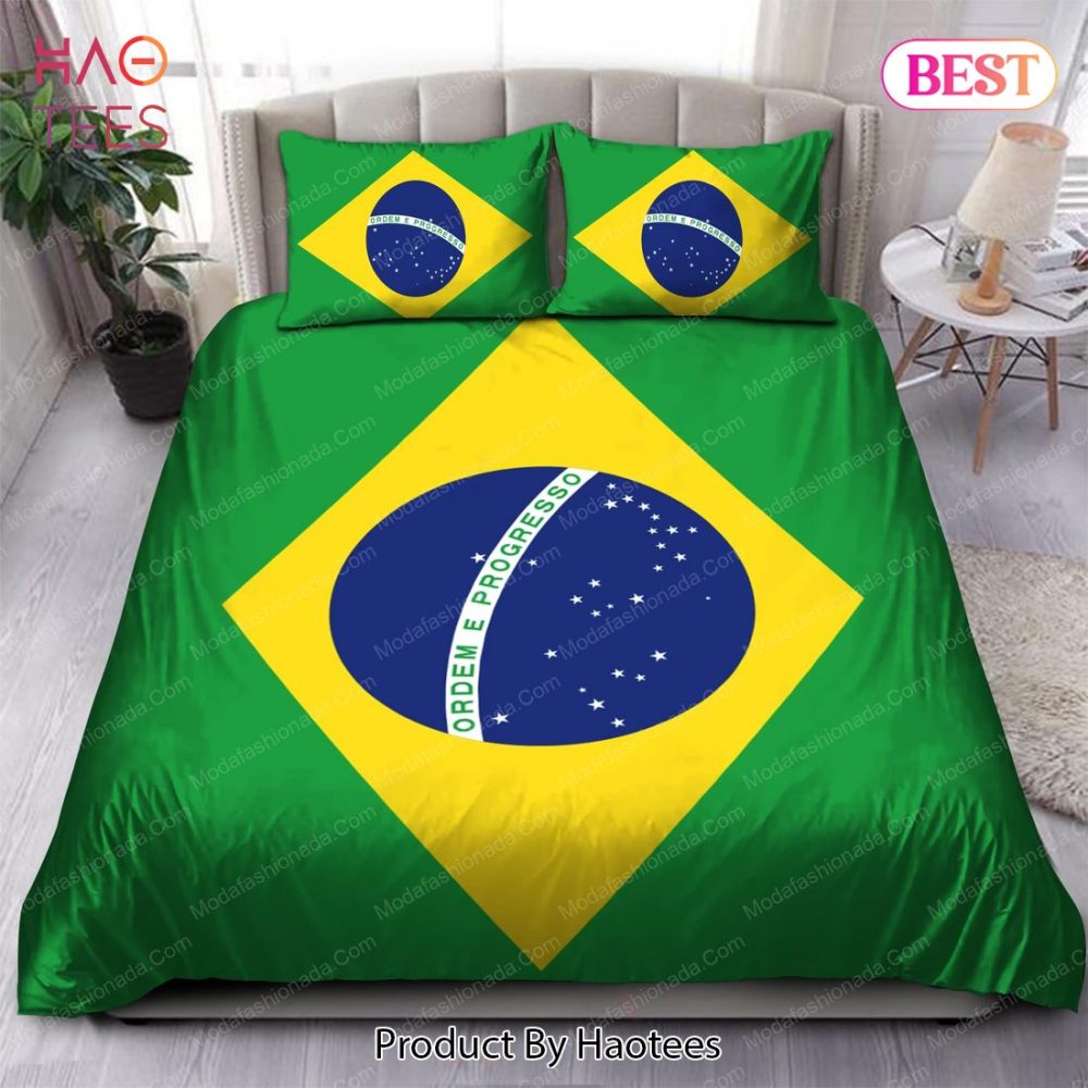 Logo Brazil National Football Team Bedding Sets 01 Bed Sets, Bedroom Sets, Comforter Sets, Duvet Cover, Bedspread
