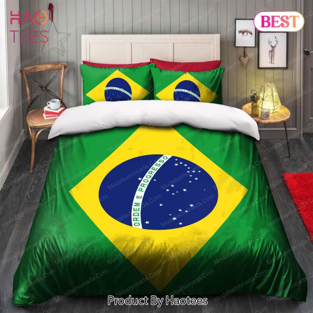 Logo Brazil National Football Team Bedding Sets 01 Bed Sets, Bedroom Sets, Comforter Sets, Duvet Cover, Bedspread