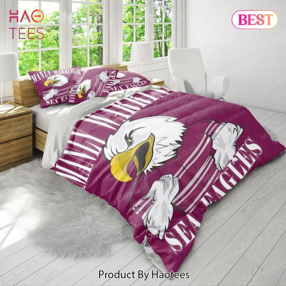 Manly Warringah Sea Eagles Logo Bedding Sets 01 Bed Sets, Bedroom Sets, Comforter Sets, Duvet Cover, Bedspread