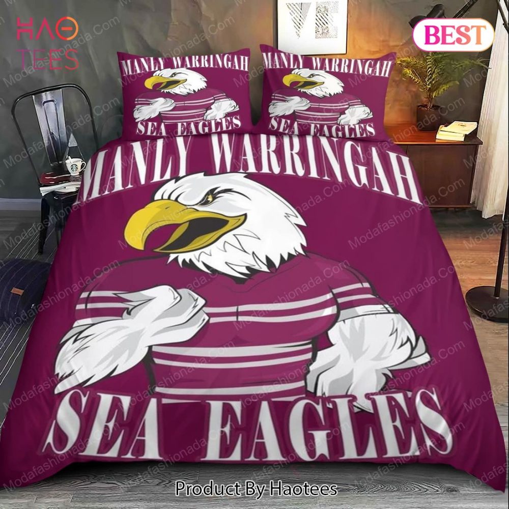 Manly Warringah Sea Eagles Logo Bedding Sets 01 Bed Sets, Bedroom Sets, Comforter Sets, Duvet Cover, Bedspread