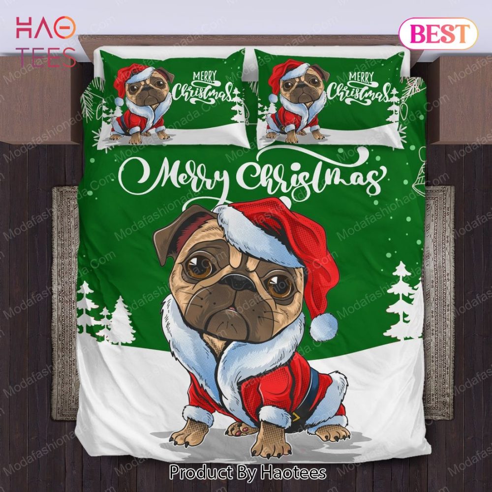 Merry Christmas Pug Bedding Sets Bed Sets, Bedroom Sets