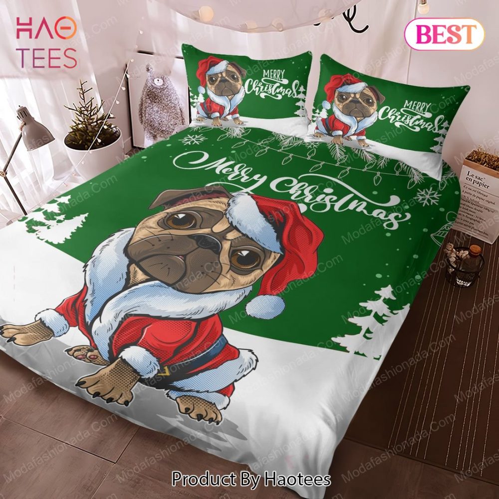 Merry Christmas Pug Bedding Sets Bed Sets, Bedroom Sets
