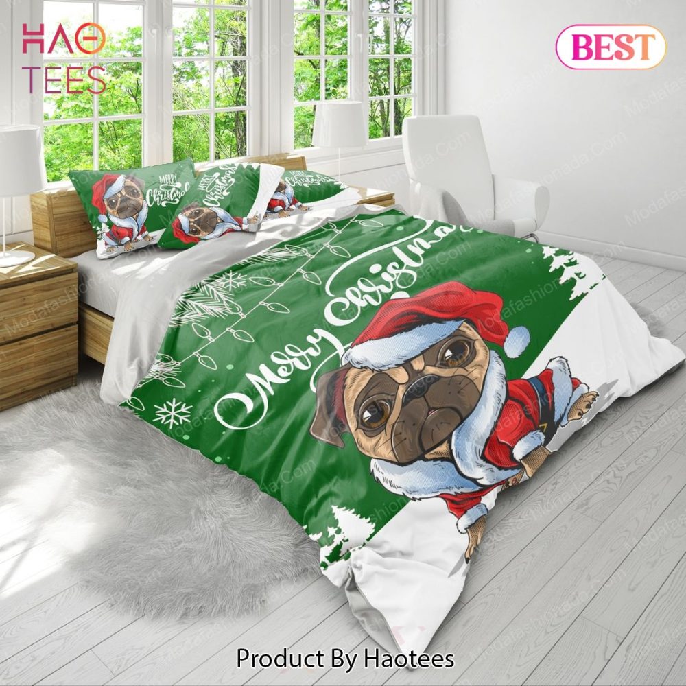 Merry Christmas Pug Bedding Sets Bed Sets, Bedroom Sets
