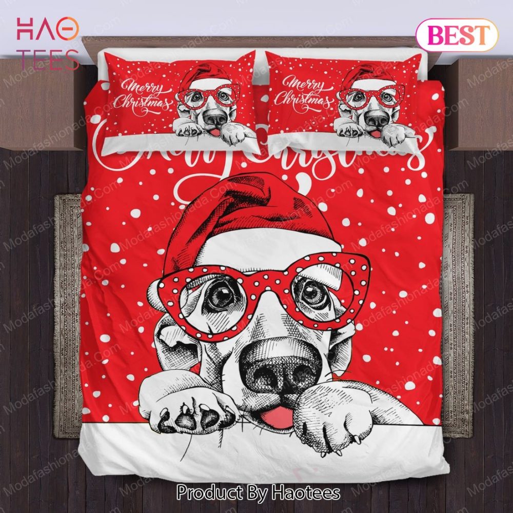 Merry Christmas Snow Dog Bedding Sets Bed Sets, Bedroom Sets