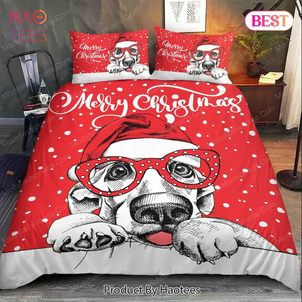 Merry Christmas Snow Dog Bedding Sets Bed Sets, Bedroom Sets