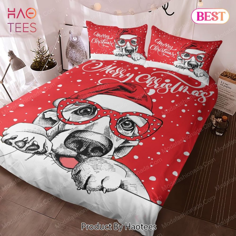 Merry Christmas Snow Dog Bedding Sets Bed Sets, Bedroom Sets