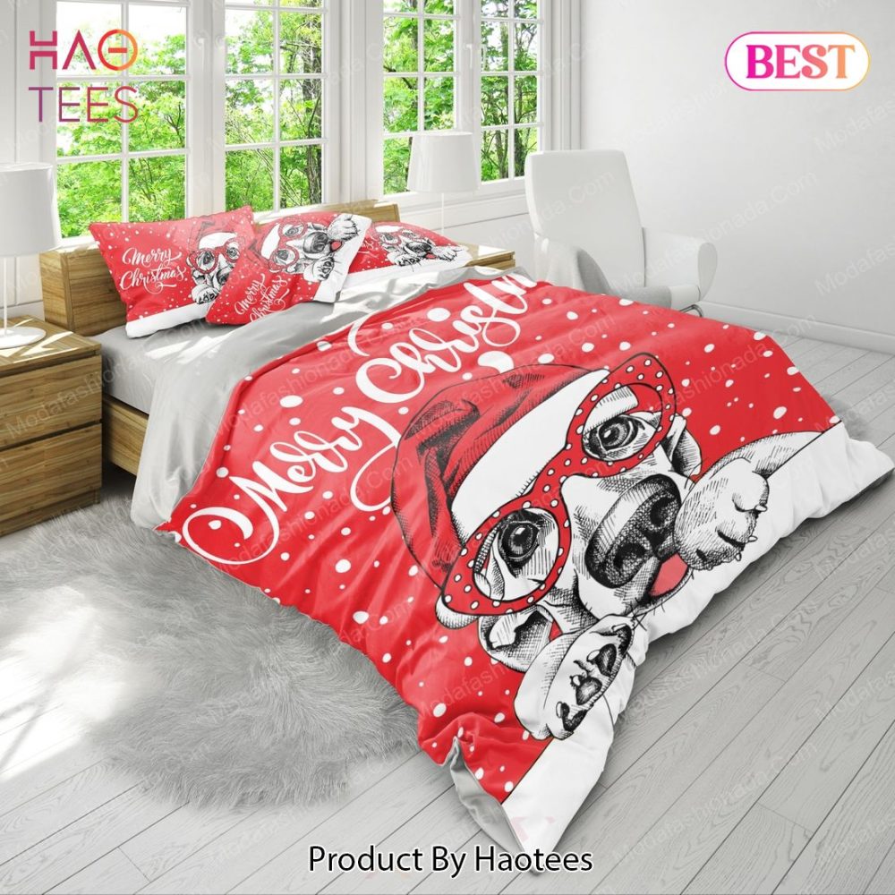 Merry Christmas Snow Dog Bedding Sets Bed Sets, Bedroom Sets