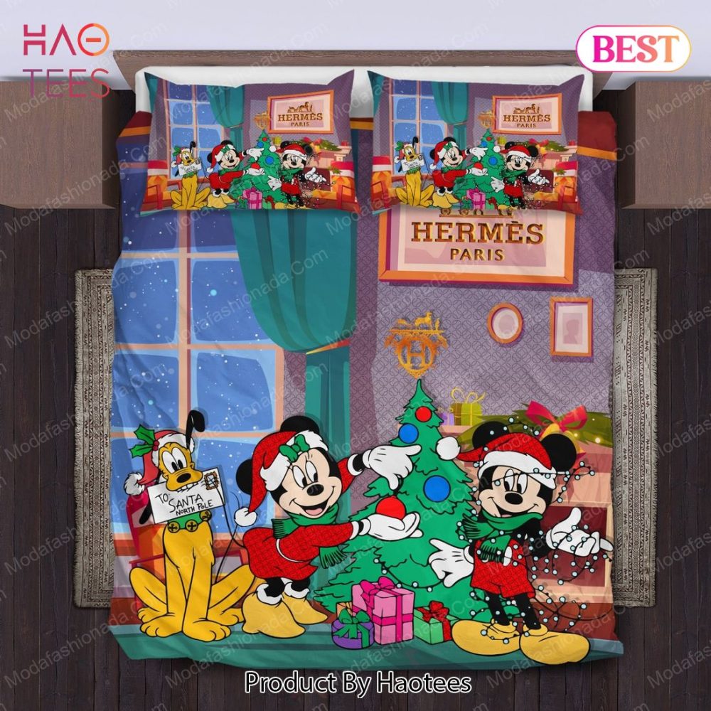 Mickey And Minnie Herms Merry Christmas Bedding Sets Bed Sets, Bedroom Sets