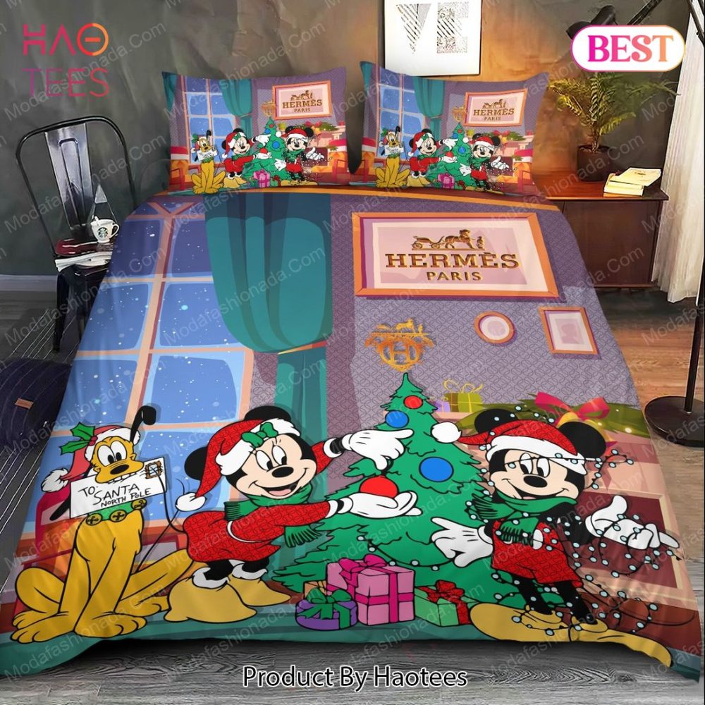 Mickey And Minnie Herms Merry Christmas Bedding Sets Bed Sets, Bedroom Sets