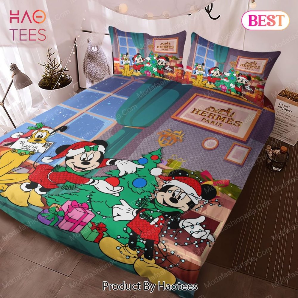 Mickey And Minnie Herms Merry Christmas Bedding Sets Bed Sets, Bedroom Sets