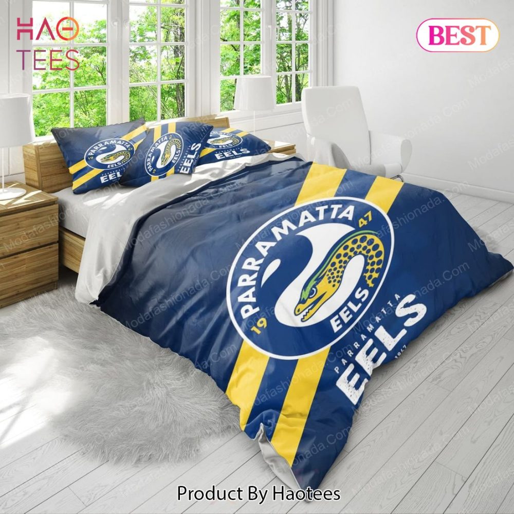Parramatta Eels Logo Bedding Sets 01 Bed Sets, Bedroom Sets, Comforter Sets, Duvet Cover, Bedspread