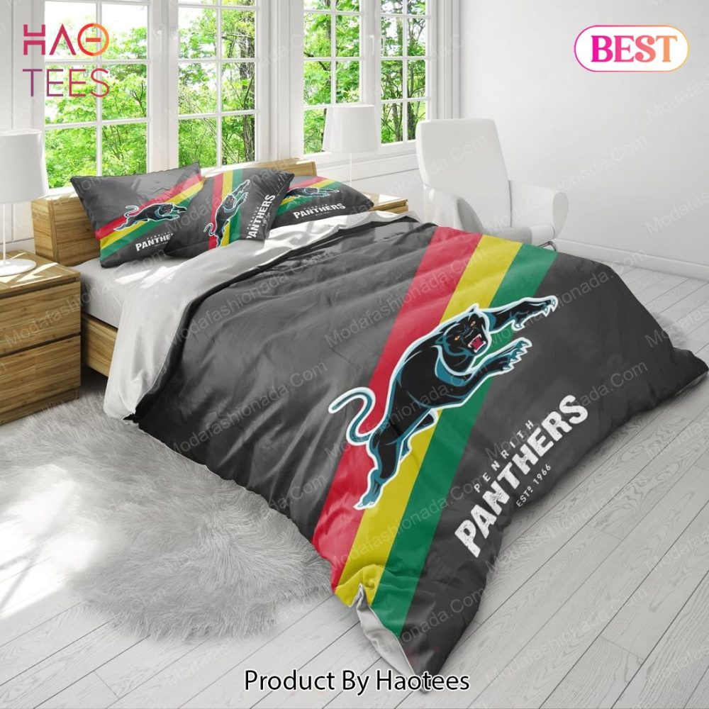 Penrith Panthers Logo Bedding Sets 01 Bed Sets, Bedroom Sets, Comforter Sets, Duvet Cover, Bedspread