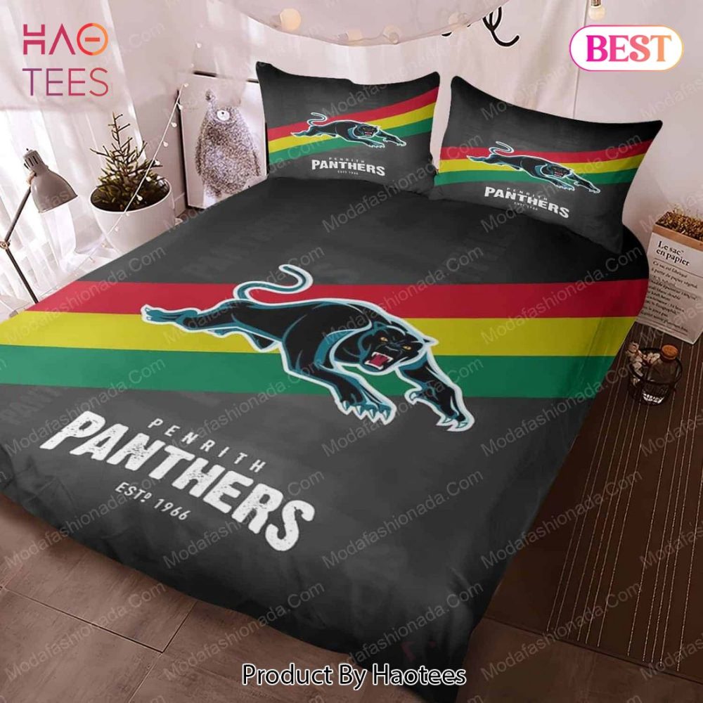 Penrith Panthers Logo Bedding Sets 01 Bed Sets, Bedroom Sets, Comforter Sets, Duvet Cover, Bedspread