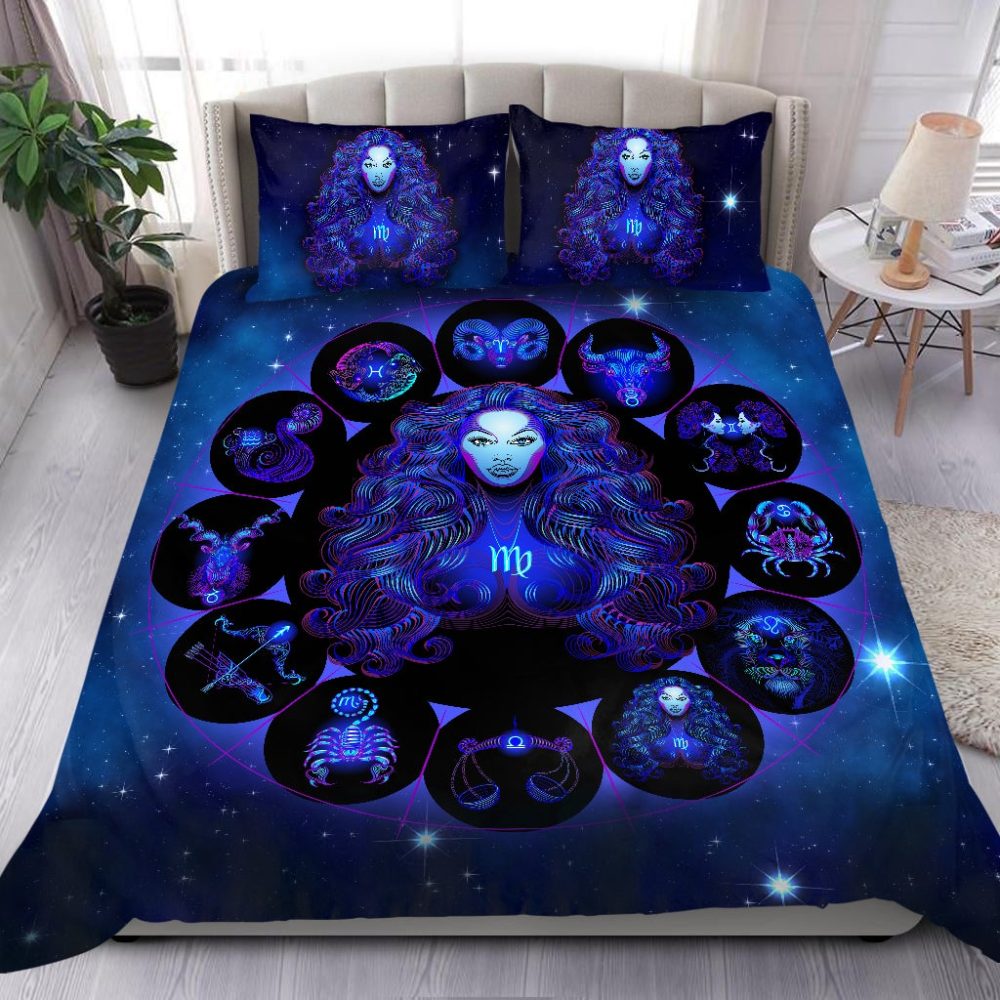 Virgo Zodiac Bedding Set Duvet Cover And 2 Pillowcases