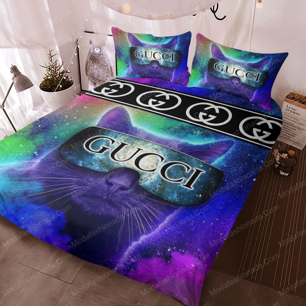 Cats Glasses Gucci Bedding Sets