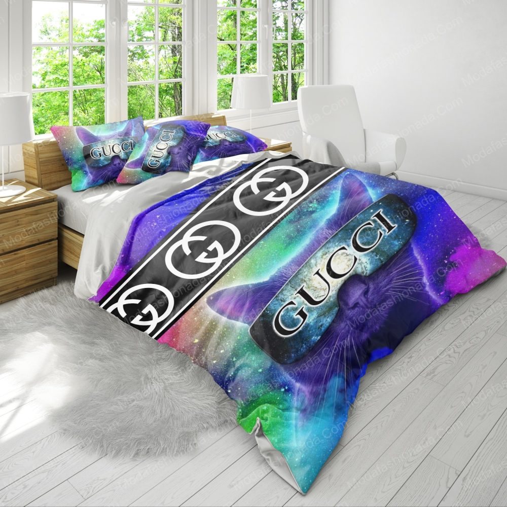 Cats Glasses Gucci Bedding Sets