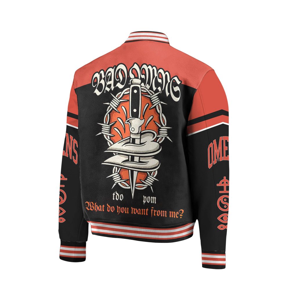 Edgy Bad Omens Graphic Varsity Jacket - Bold Streetwear Style For Men &amp; Women