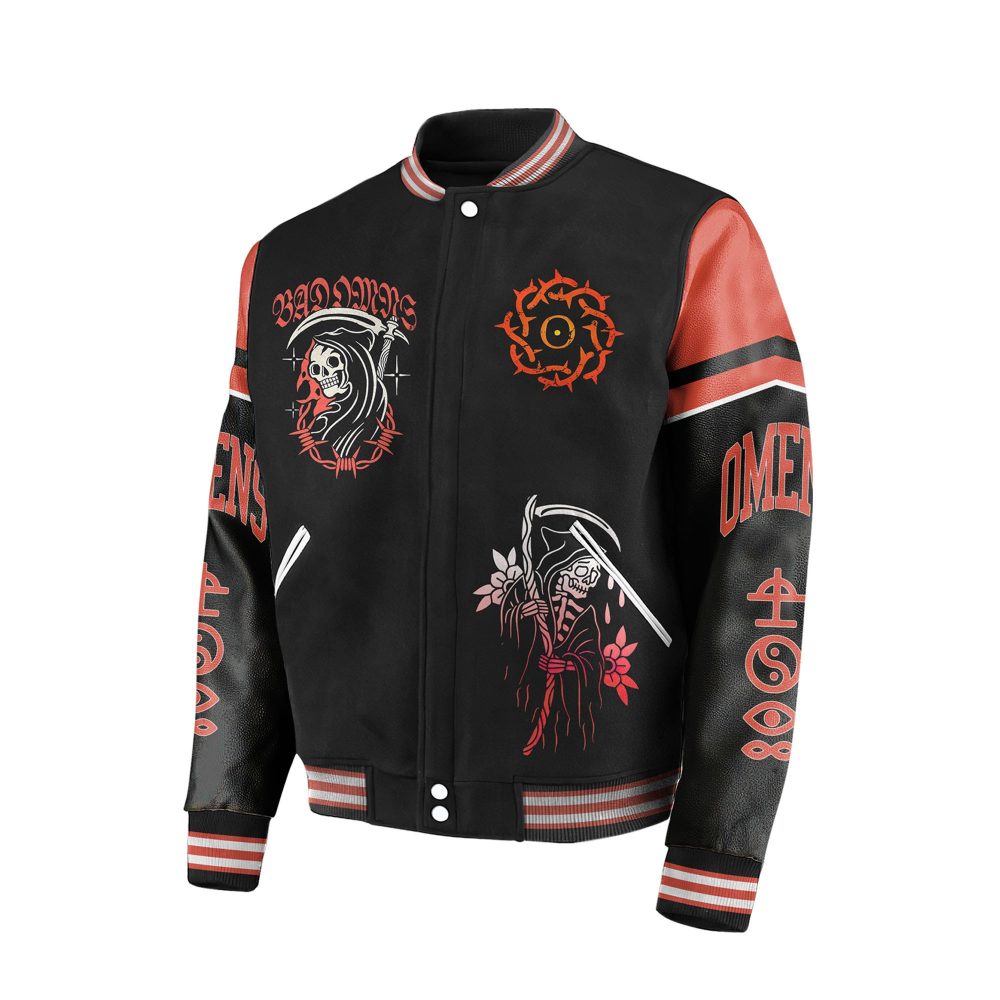 Edgy Bad Omens Graphic Varsity Jacket - Bold Streetwear Style For Men &amp; Women