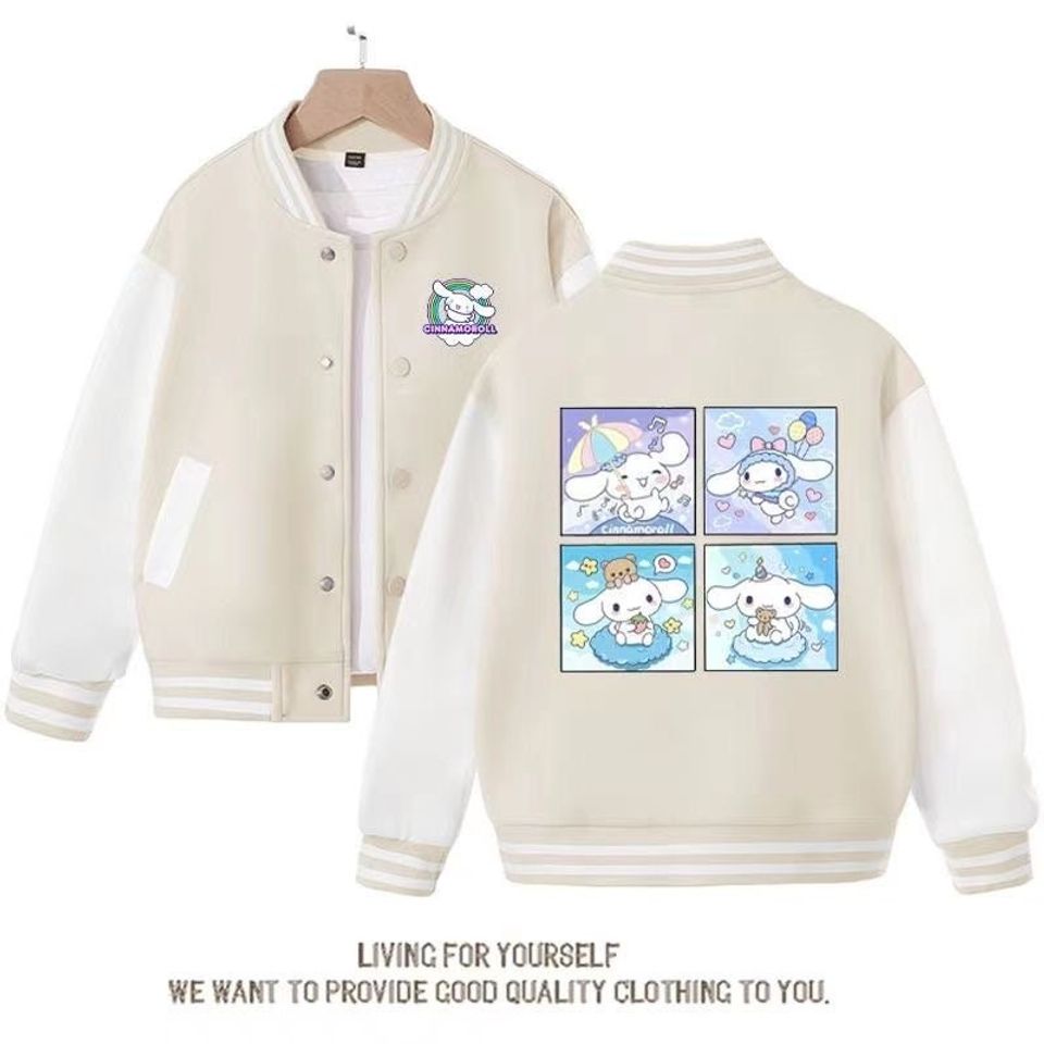 Adorable Cinnamoroll Varsity Jacket - Cute Kawaii Style For Kids &amp; Teens
