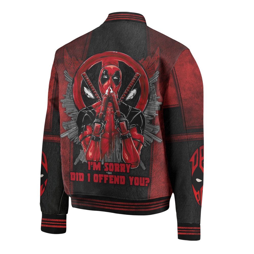 Stylish Red &amp; Black Graphic Bomber Jacket – Unleash Your Inner Hero!