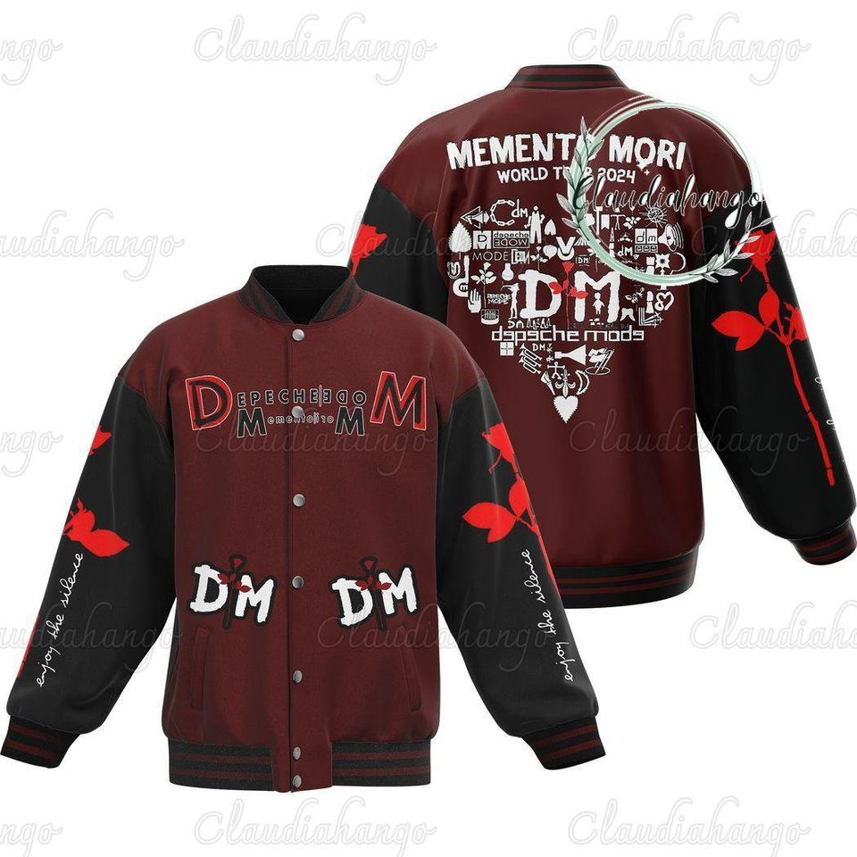 Limited Edition Memento Mori 2024 Varsity Jacket – Stylish Red &amp; Black Design
