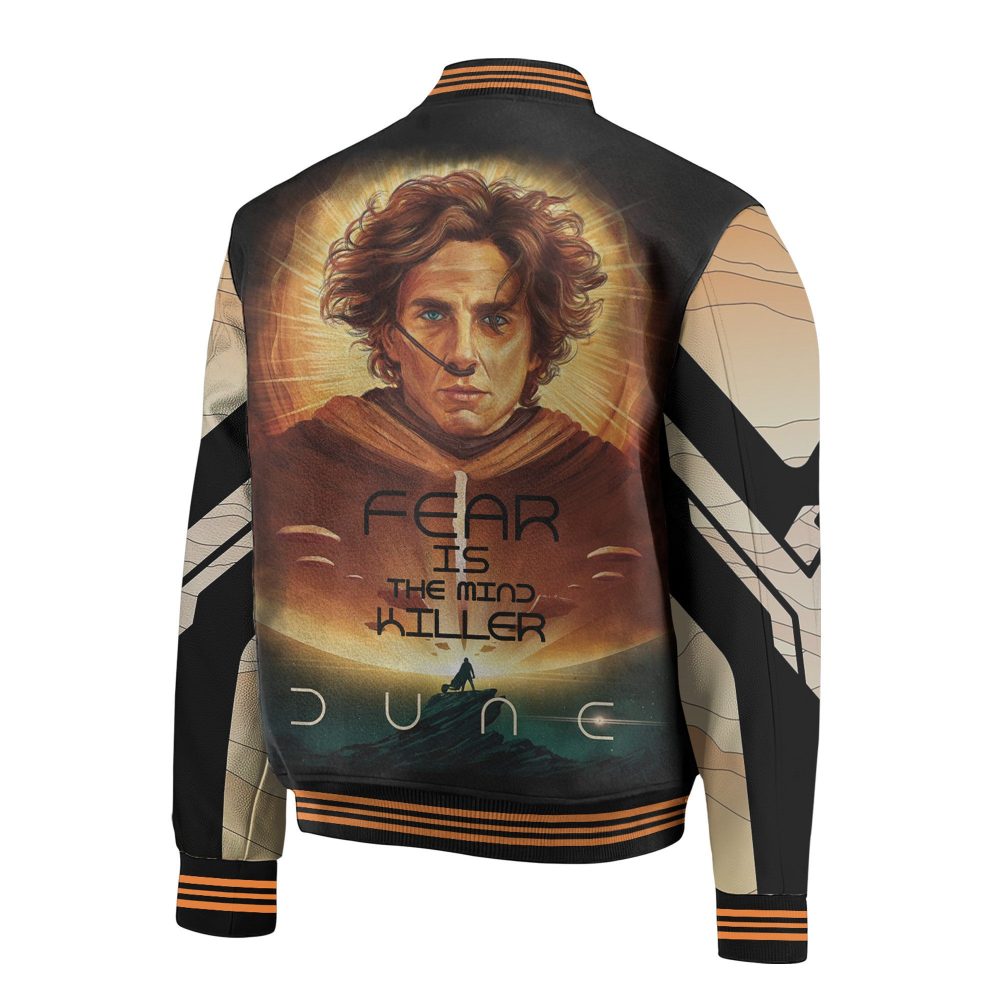 Dune Movie Jacket - Fear Is The Mind Killer Graphic Bomber - Sci-Fi Fan Gift