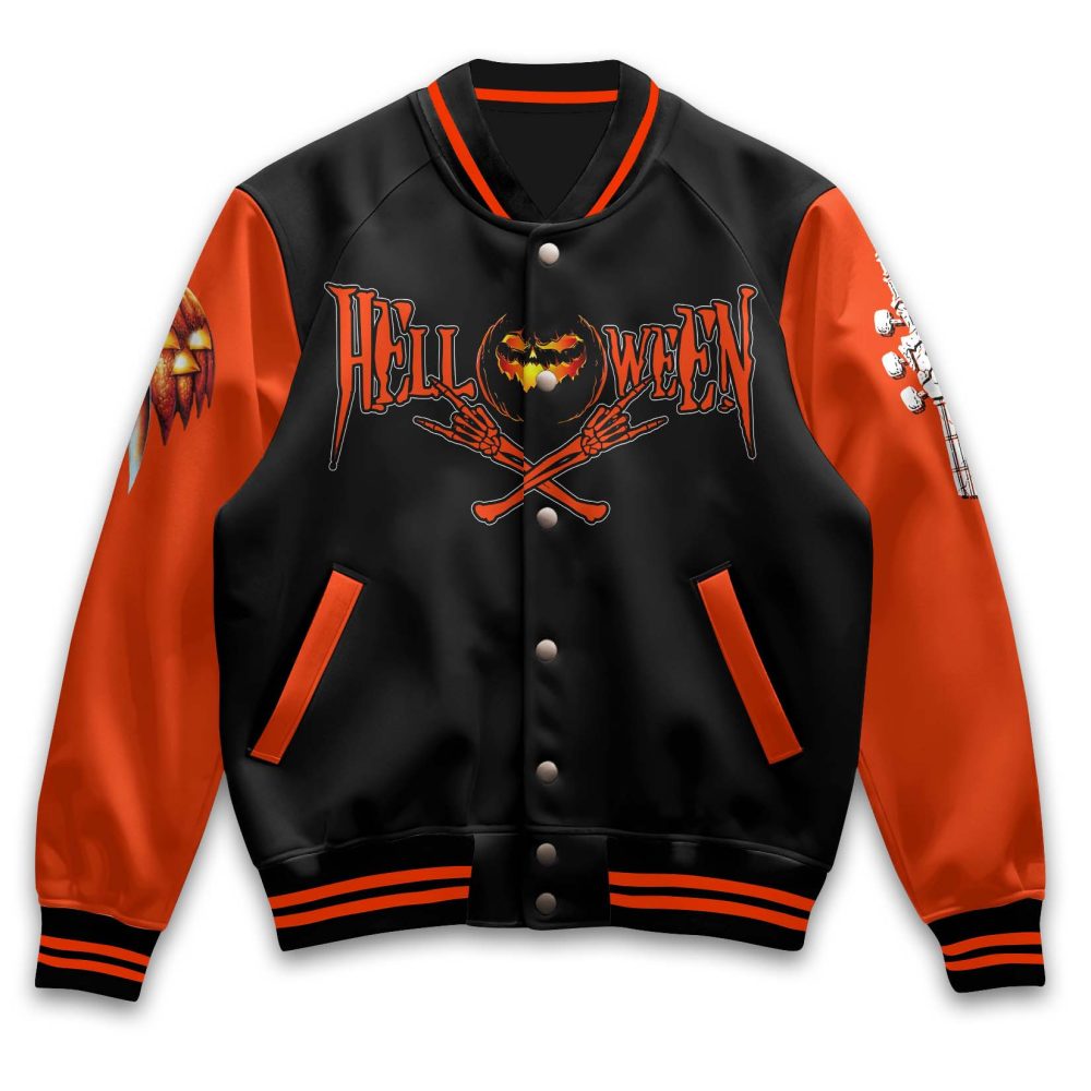 Limited Edition Helloween Varsity Jacket - Stylish Halloween Bomber With Unique Design