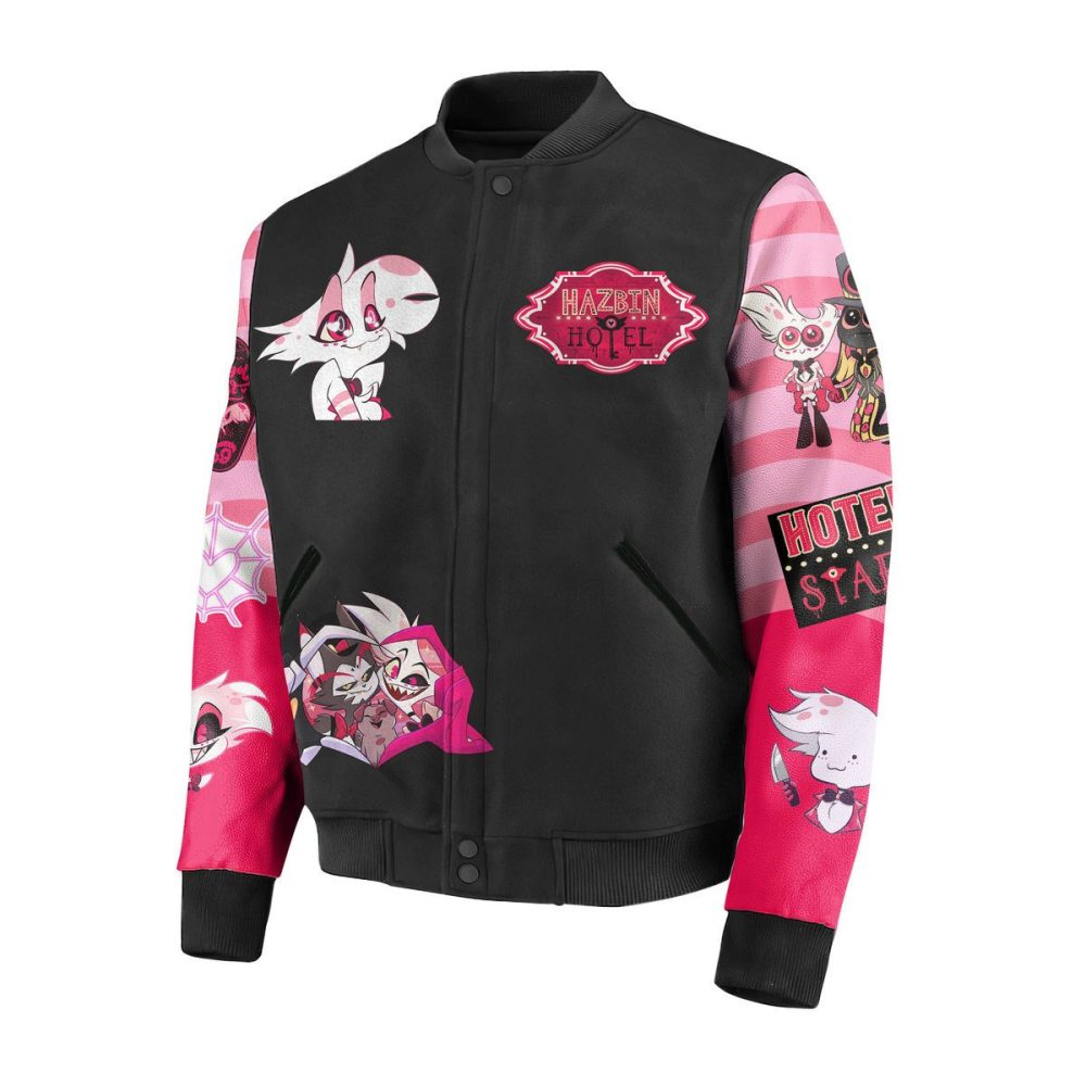 Stylish Angel Dust Bomber Jacket - Vibrant Anime Design For Fans , Unisex Fashion Apparel