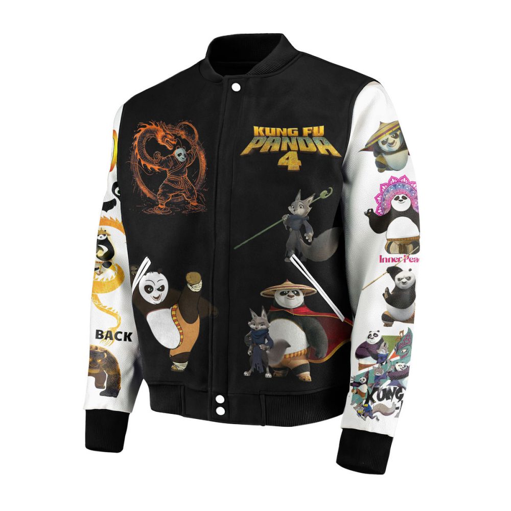 Kung Fu Panda 4 Bomber Jacket - Dragon Warrior Design, Vibrant Graphics, Unisex Casual Wear