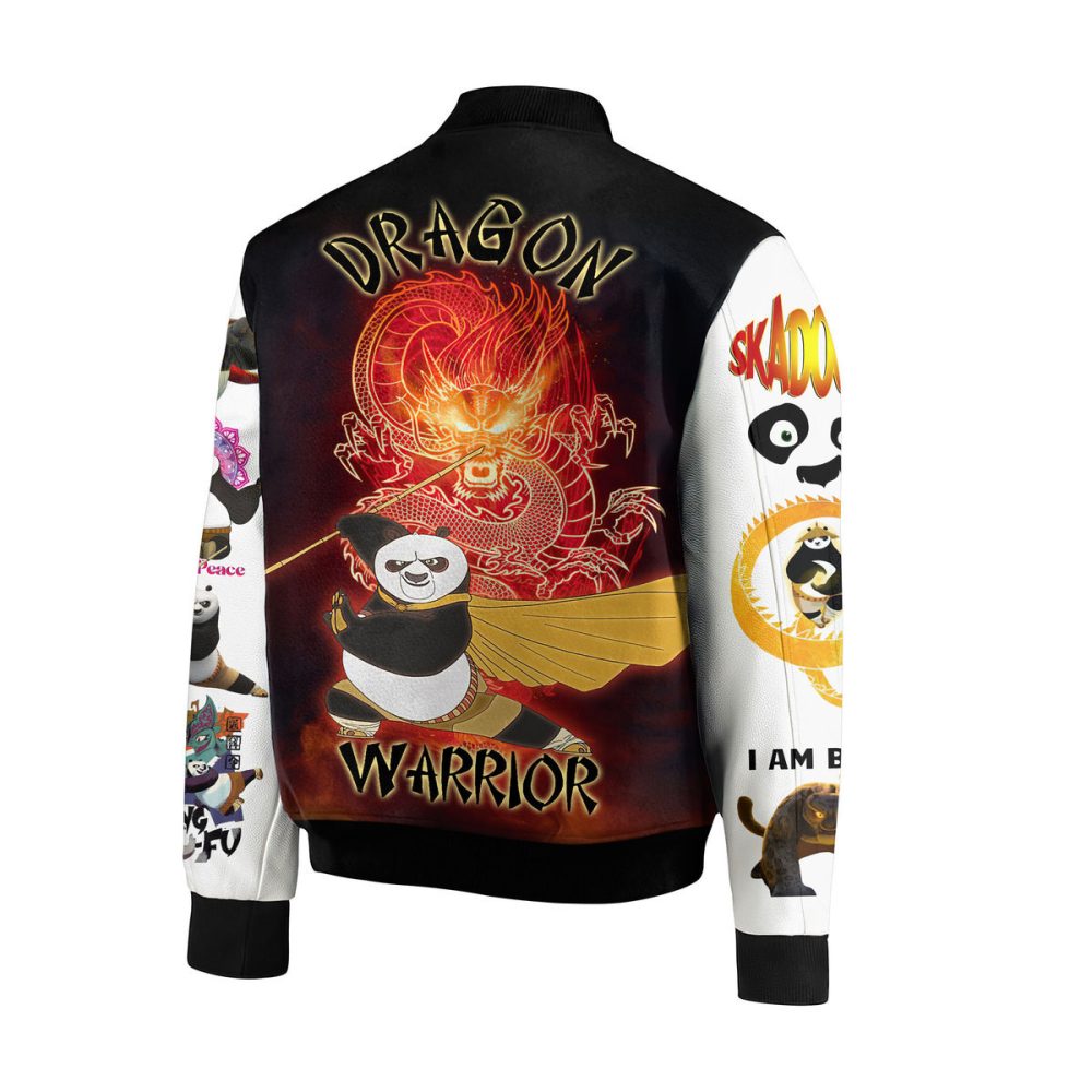 Kung Fu Panda 4 Bomber Jacket - Dragon Warrior Design, Vibrant Graphics, Unisex Casual Wear