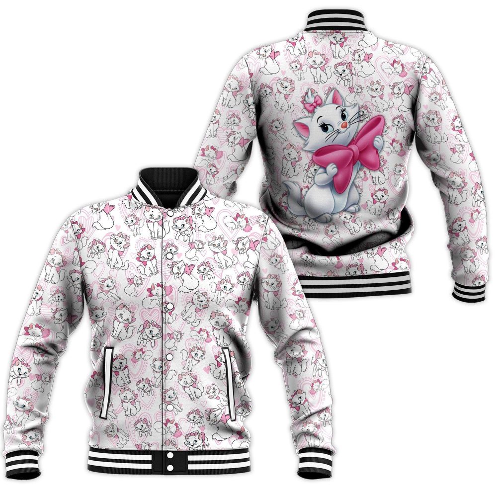 Adorable Cat Print Bomber Jacket - Cute &amp; Cozy Fashion For Cat Lovers