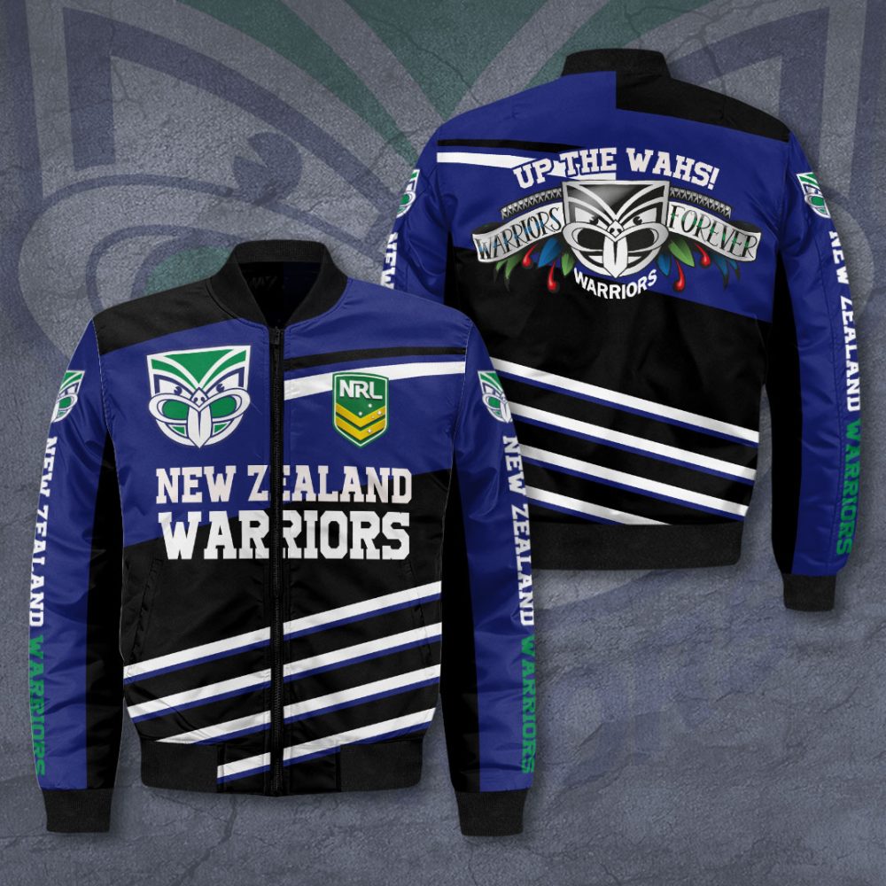 Support New Zealand Warriors In Style - Official Nrl Bomber Jacket For Fans