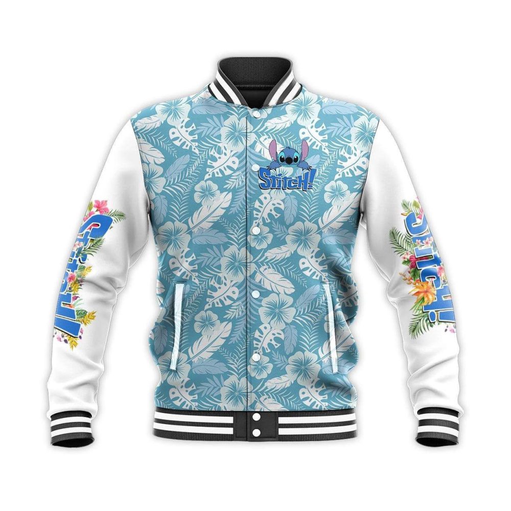 Trendy Blue Cartoon Print Bomber Jacket - Fun Hawaiian Design For Kids &amp; Adults