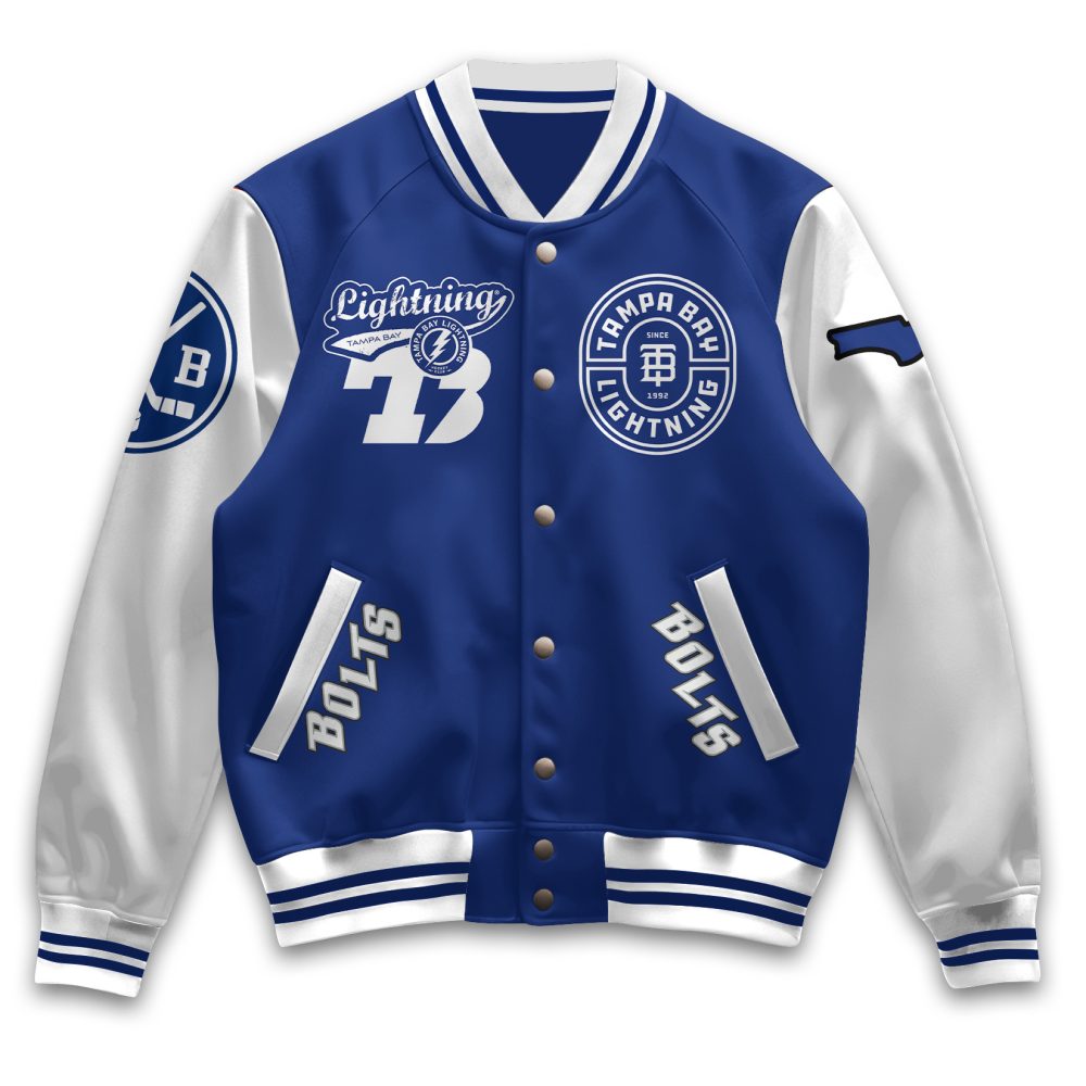 Tampa Bay Lightning Varsity Jacket - Official Nhl Fan Gear, Be The Thunder! ⚡
