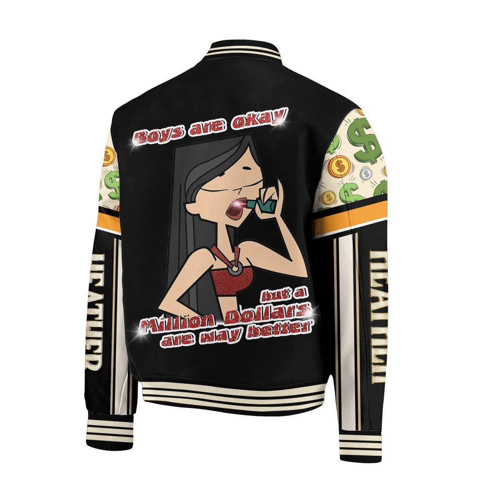 Trendy Graphic Varsity Jacket - Bold Cartoon Design &amp; Fun Print For Casual Style
